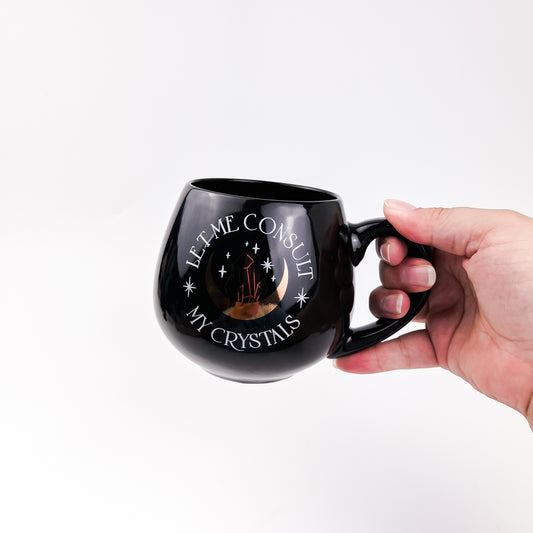 Gold Foiled Black Crescent Moon Mug