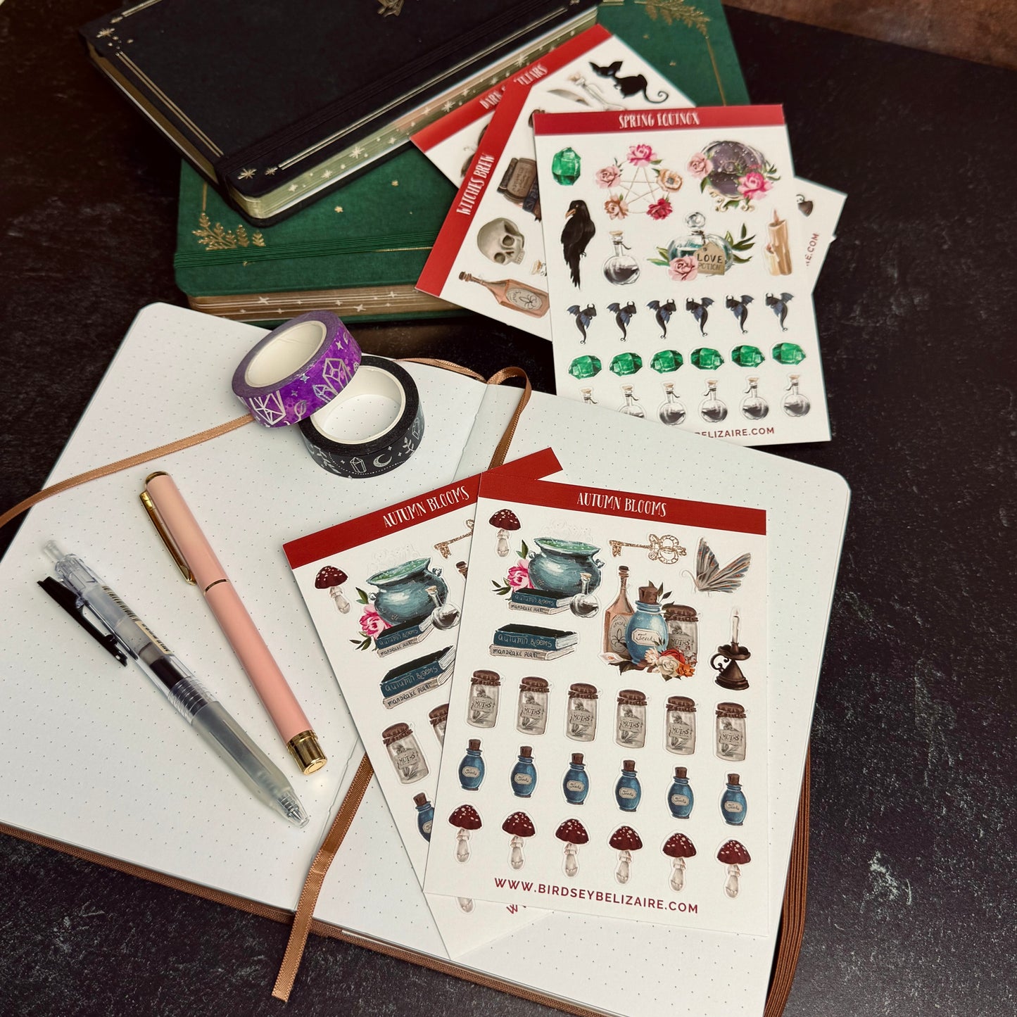 Witchcore Planner Sticker Sheets