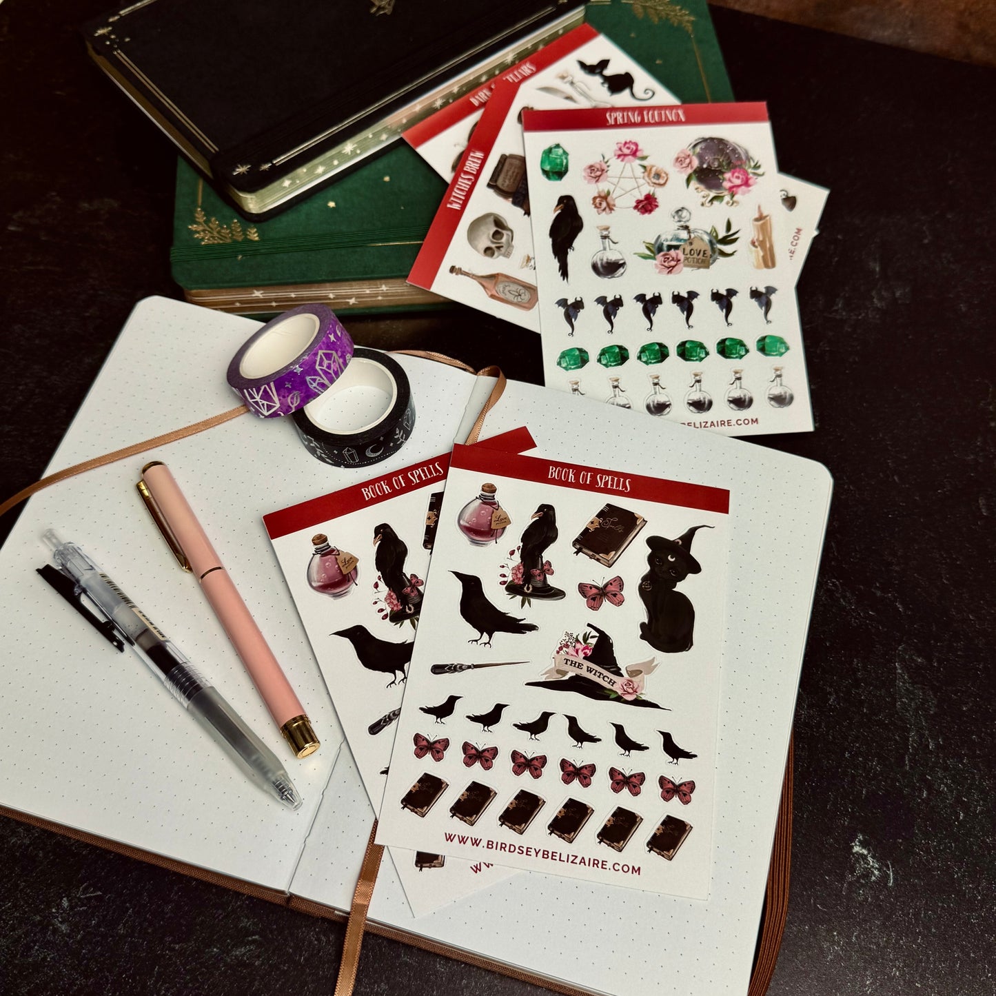 Witchcore Planner Sticker Sheets
