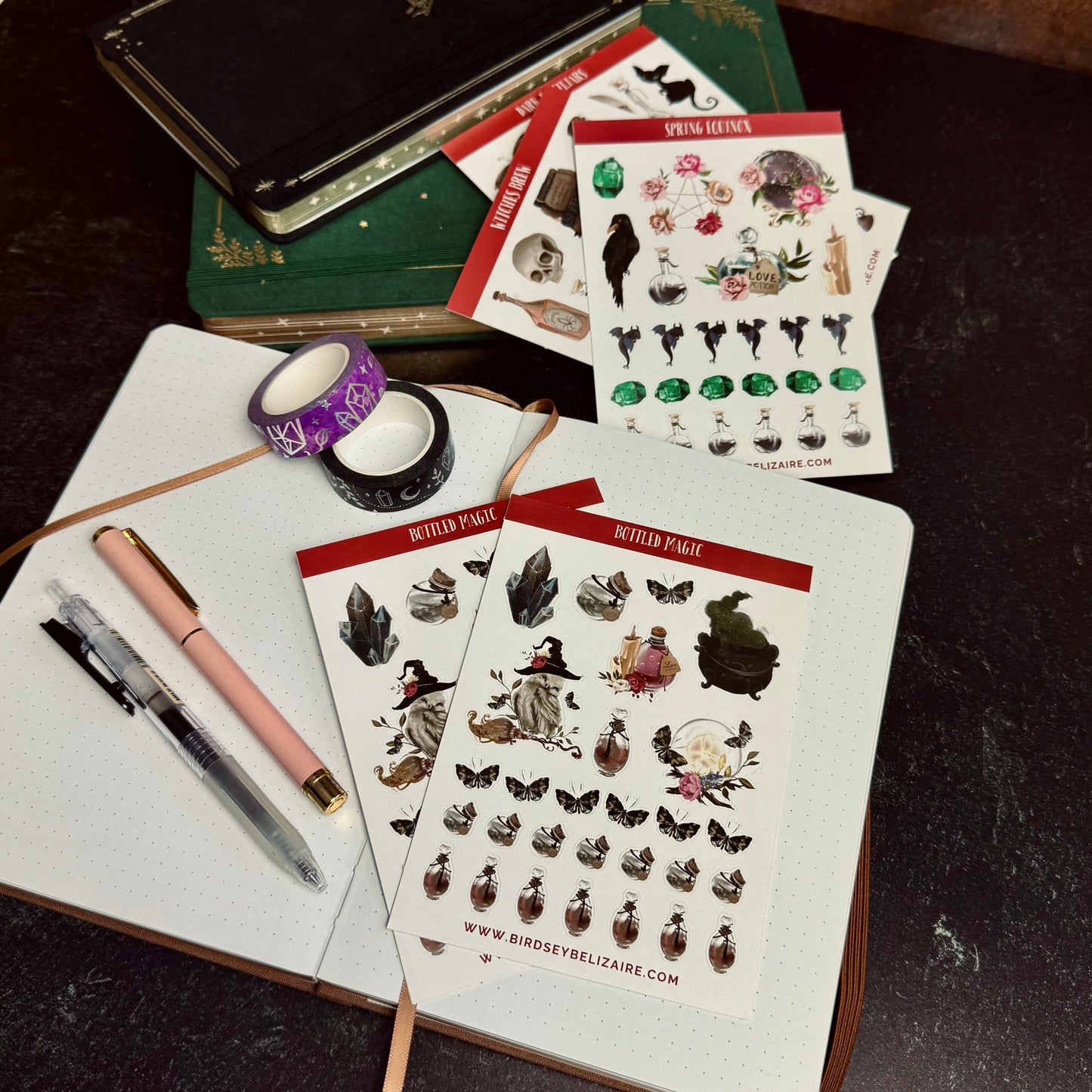 Witchcore Planner Sticker Sheets