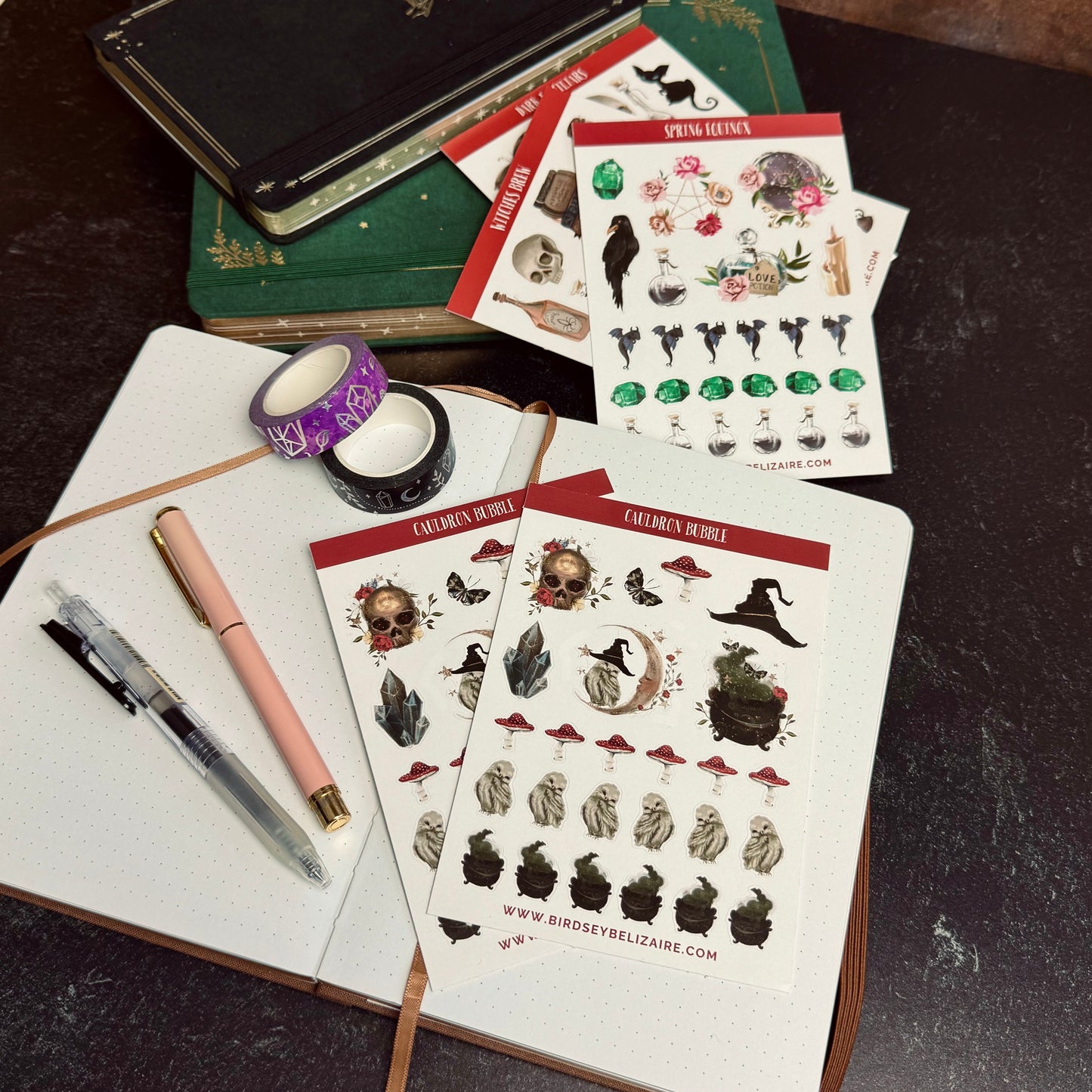 Witchcore Planner Sticker Sheets