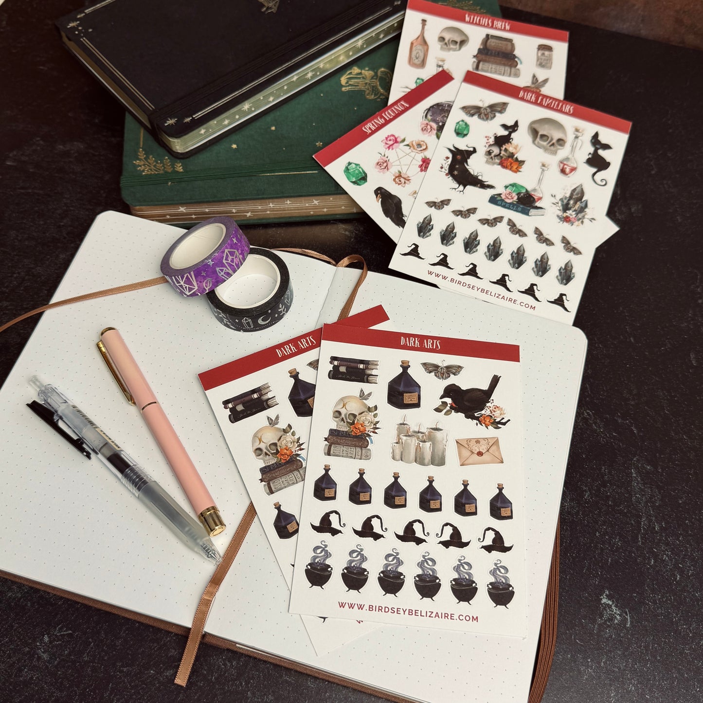 Witchcore Planner Sticker Sheets