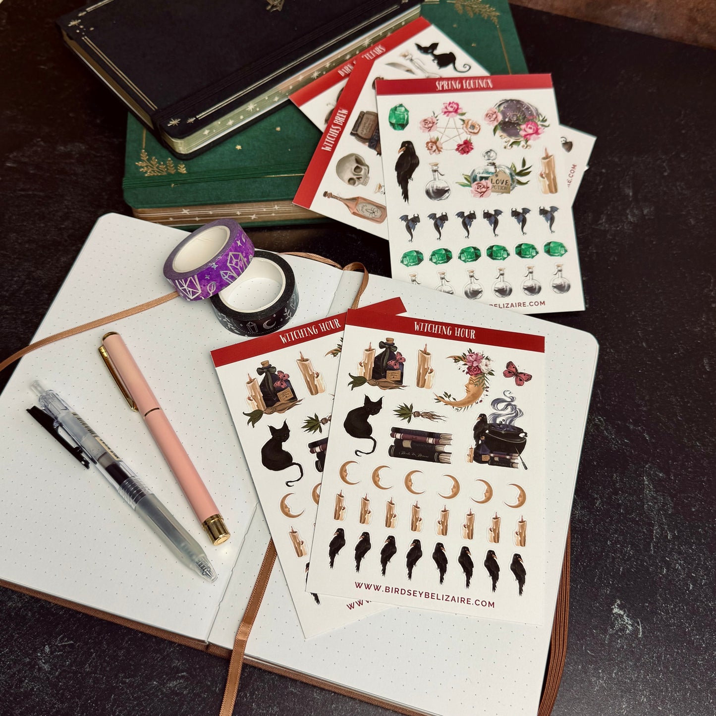Witchcore Planner Sticker Sheets