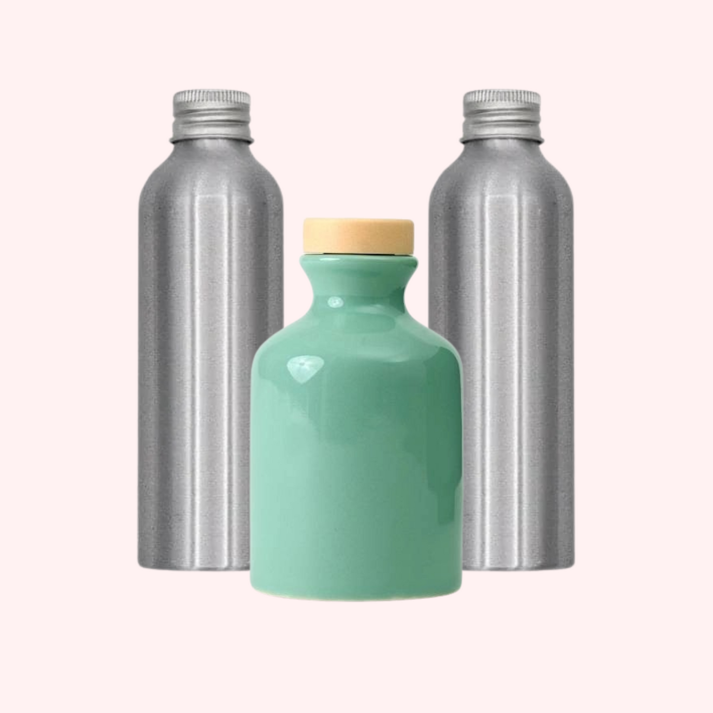 Bubbles and Brunch - Green Ceramic Reed Diffuser Gift Set