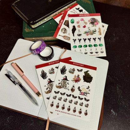Witchcore Planner Sticker Sheets