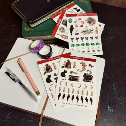 Witchcore Planner Sticker Sheets